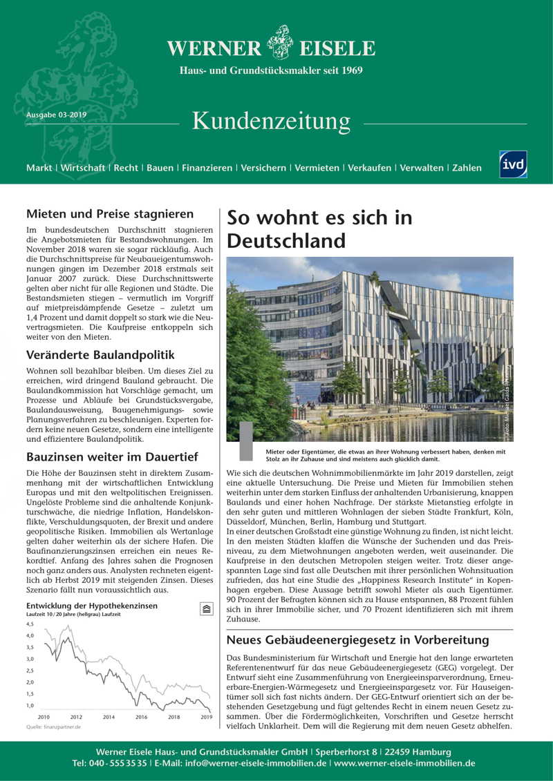 KUNDENZEITUNG AUSGABE 03.2019 Werner Eisele Haus und